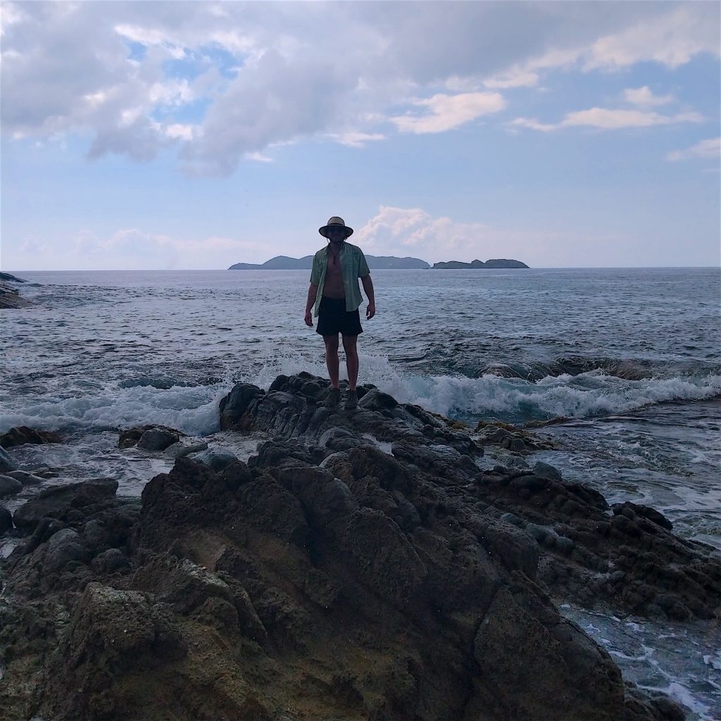 Man at Mermaid's Chair St Thomas