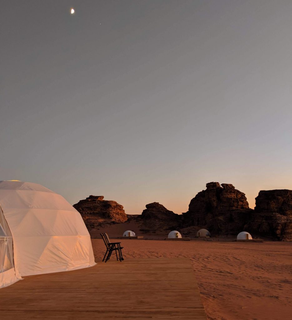 Bubble hotel at Wadi Rum