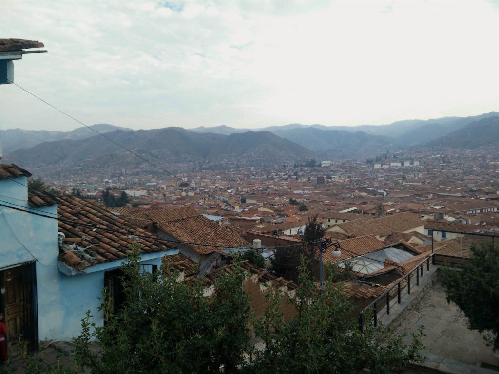 The view overlooking Cusco
